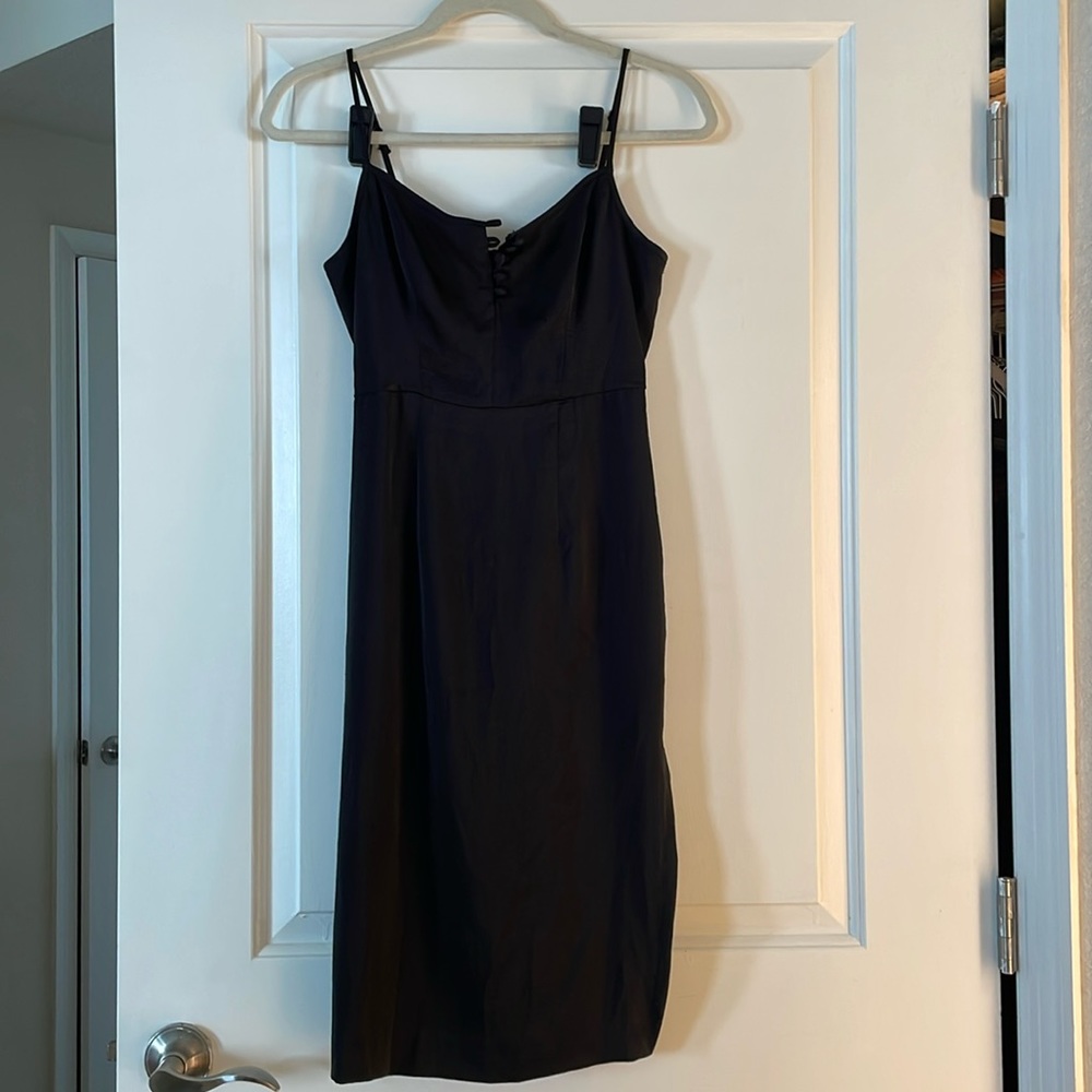 BCBG Generation Black Satin Slip dress
